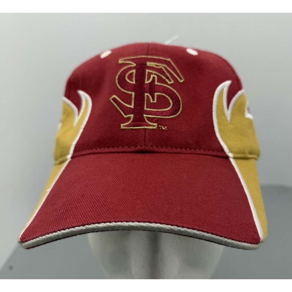 VTG FSU Florida State Seminoles Baseball Cap Hat Red Adjustable Strapback